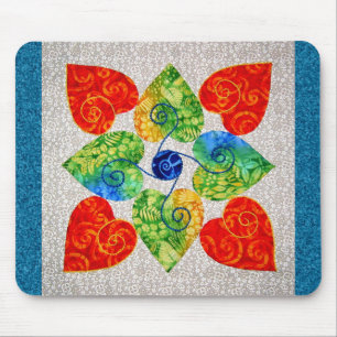 Whimsy Hearts Quilt - Blok #1 Muismat