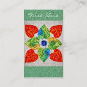 Whimsy Hearts Quilt - Blok #1 Visitekaartje (Achterkant)