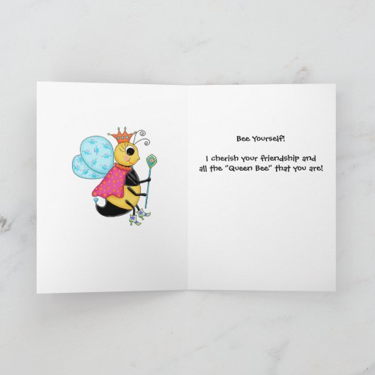 Whimsy Honey Bee Friendship Kaart (Binnen)