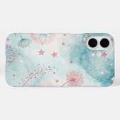 Whimsy in roze en blauw Case-Mate iPhone case (Achterkant (horizontaal))