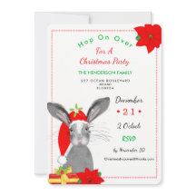 Whimsy KerstBunny Rabbit Invite