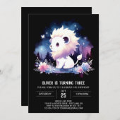 Whimsy Kinder leeuwenverjaardag Kaart (Voorkant / Achterkant)