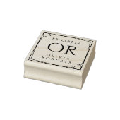 Whimsy Lijst Custom Name Monogram Ex Libris Rubberstempel (Stempel)