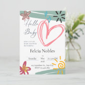 Whimsy Love Baby shower Invitation (Debout devant)