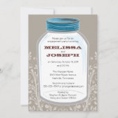Whimsy Mason Jar Engagement Party Kaart (Voorkant)