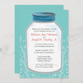 Whimsy Mason Jar Wedding Kaart (Voorkant / Achterkant)
