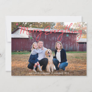 Whimsy Merry Everything Modern Stars Vakantiefoto Feestdagenkaart