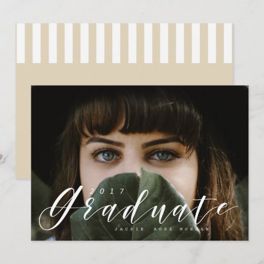 Whimsy moderne | Invitation du groupe de diplômés (Devant / Derrière)