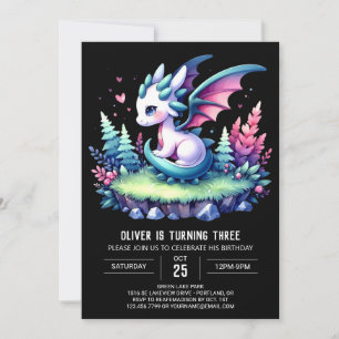 Whimsy Natuur Dragon Verjaardag Kaart