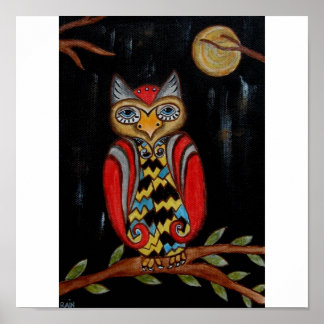 Whimsy Owl Poster