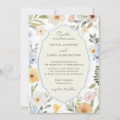 Whimsy Pastel Floral Wedding Kaart (Voorkant)