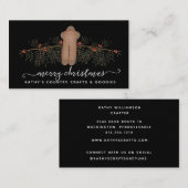 Whimsy peperkoek en groen Kerstmis Visitekaartje (Voorkant / Achterkant)