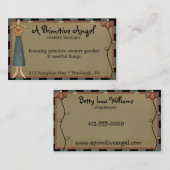 Whimsy Primitive Angel Carte de visite du pays (Devant / Derrière)