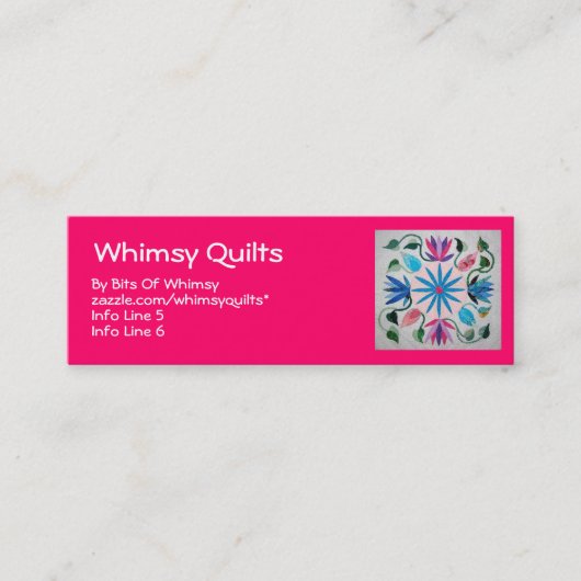 Whimsy Quilt Mini Visitekaartje (Voorkant)