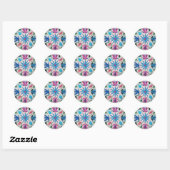 Whimsy Quilt Stickers! Ronde Sticker (Vel)