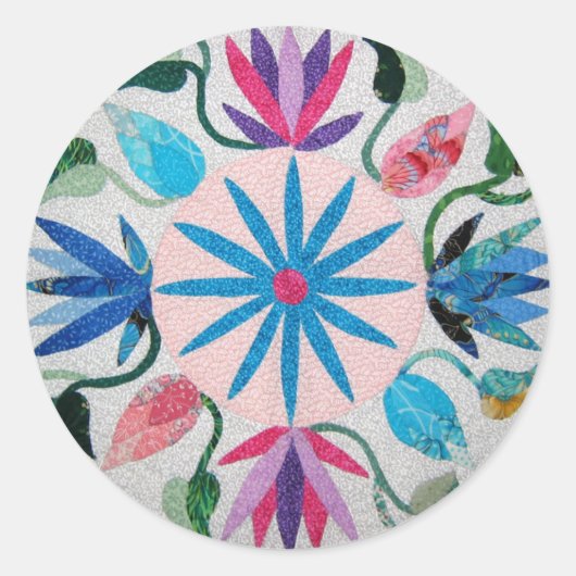 Whimsy Quilt Stickers! Ronde Sticker (Voorkant)