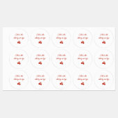 Whimsy Red She's the Cherry on Top Bridal Shower Labels (Vel)