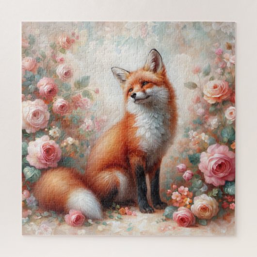 Whimsy renard floral - Renard rouge dans le Puzzle (Vertical)