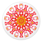Whimsy Retro Keramische Pull Knop (Voorkant)