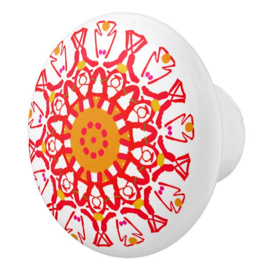 Whimsy Retro Keramische Pull Knop (Rechts)