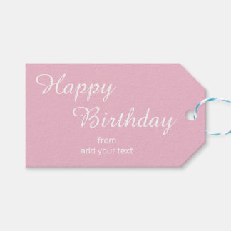 Whimsy Roos - Roze Verjaardagscadeau Labels Cadeaulabel
