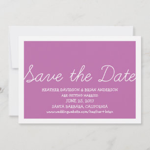 Whimsy Save the Date Uitnodiging, Fuchsia