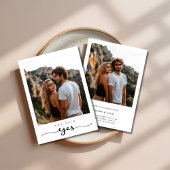 Whimsy Script 2 Foto Ze zei Ja Verloving Kaart