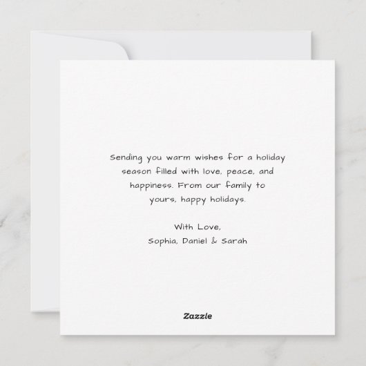 Whimsy Script Happy Howholidays Hond Kerstfoto Feestdagenkaart (Achterkant)