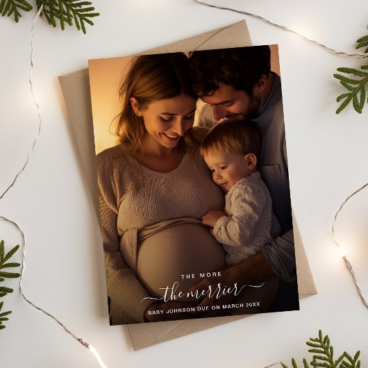 Whimsy Script Hoe meer zielen hoe meer vreugd Kers Feestdagenkaart