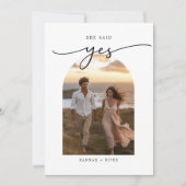 Whimsy Script Rustic Cliffside Foto Vrijgezellenfe Kaart (Voorkant)