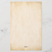 Whimsy Skull en Mushroom Rustieke Halloween Lined Briefpapier (Achterkant)