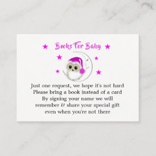 Whimsy Super Cute Snowy Owl Baby Book Request Informatiekaartje