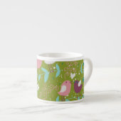 Whimsy Tweety Vogels op Vines Espresso Kop (Voorkant rechts)