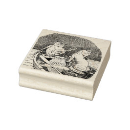 Whimsy Uil en Pussycat Serenade in Boot Rubberstempel