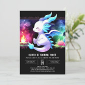 Whimsy Wild Dragon Verjaardag Kaart (Staand voorkant)