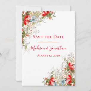  Whimsy Wild Flowers Script Weddenschap Save The Date