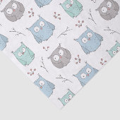 Whimsy Winter Owls Pattern Tissue Paper Tissuepapier (Detail)