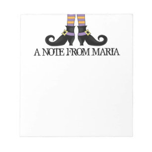 Whimsy Witch Shoes met Paarse en Oranje stripe Notitieblok