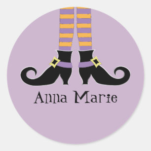 Whimsy Witch's Shoes Ronde Sticker
