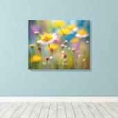 Whimsy zomer Wildbloemen Canvas Afdruk (Insitu (Houten vloer))