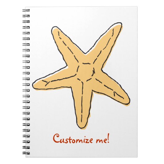 WhimsyMonger Starfish Note Book - aanpasbaar Notitieboek (Voorkant)