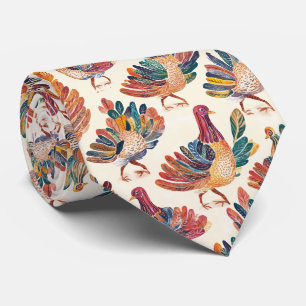 Whimwaterkleurkalkoen – Herfst Thanksgiving Stropdas