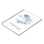 Whimwhams Waterverf Walvis en Vissen Gepersonalise Notitieboek (Linkerzijde)