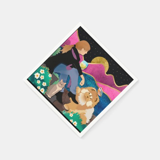 WHINE MET ME-chow papieren servetten (Hoek)