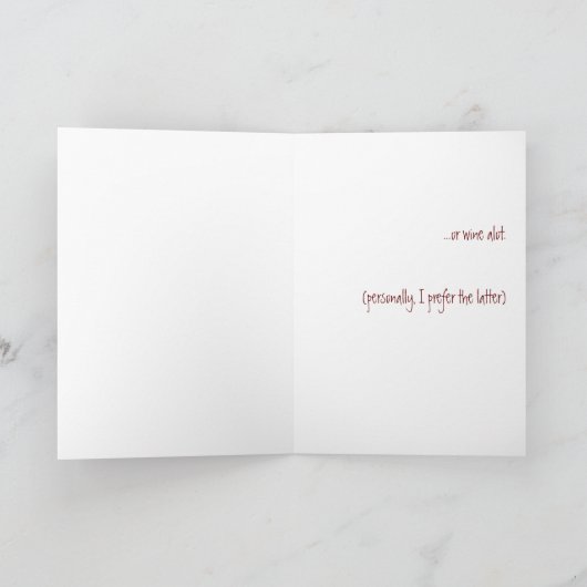 Whine un peu, Vins beaucoup Cope carte d'encourage (Intérieur)