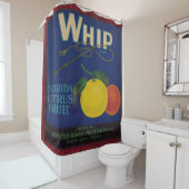  Whip Citrus Fruit Label Douchegordijn (In situ)