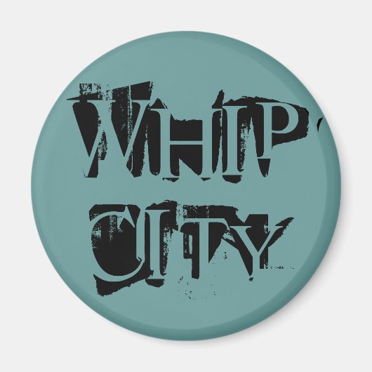 WHIP CITY MAGNEET BLAUW (Voorkant)