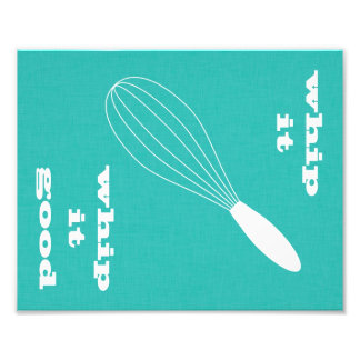 Whip It, Whip It Good Photo Print - Turquoise