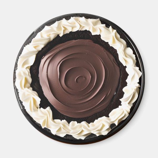 Whipped Cream Chocolade Pudding Pie Food Magneet (Voorkant)