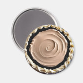 Whipped Cream Chocolade Pudding Pie Food Magneet (Voorkant / Achterkant)